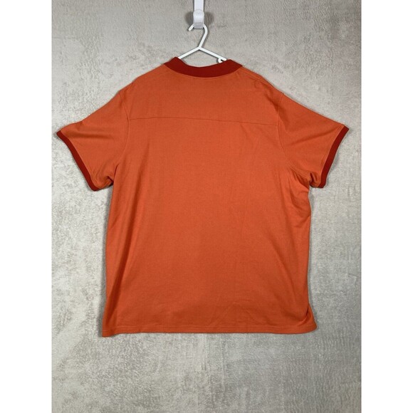 Outdoor Afro REI Co-op Mens 2XL Short Sleeve Polo Shirt Orange Casual Collared - Picture 6 of 6